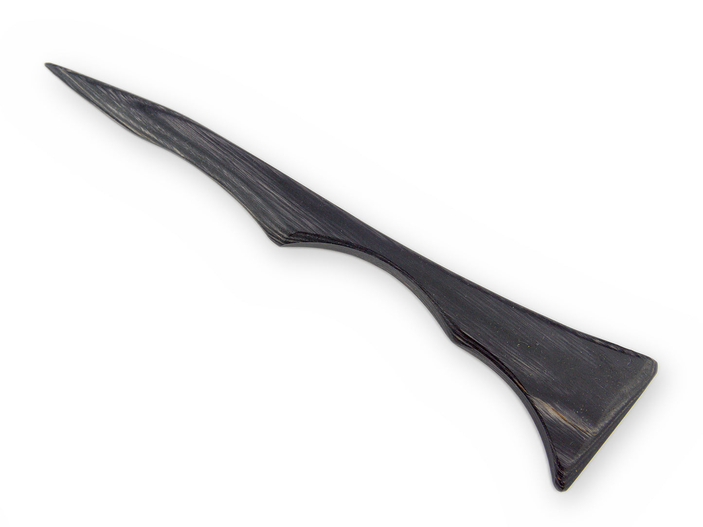 Haarnadel Mystic Smoke aus Holz, schwarz-graue, rauchige Marmorierung