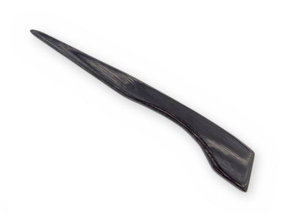 Haarnadel Mystic Smoke aus Holz, schwarz-graue, rauchige Marmorierung