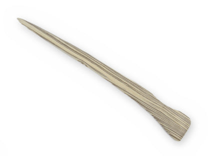 Haarnadel Vanilla Swirl aus Holz, vanille mit dunkelbrauner Maserung