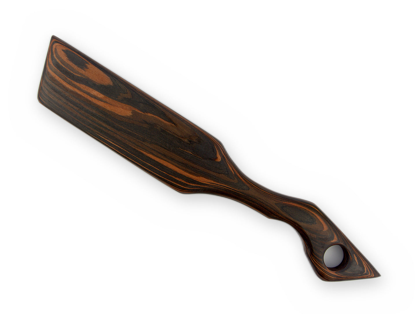 Holz-Paddle mit flacher Schlagseite und heller Braunmaserung