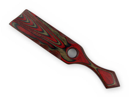 Rot-schwarzes SM Paddle mit konkaver Schlagfläche von oben