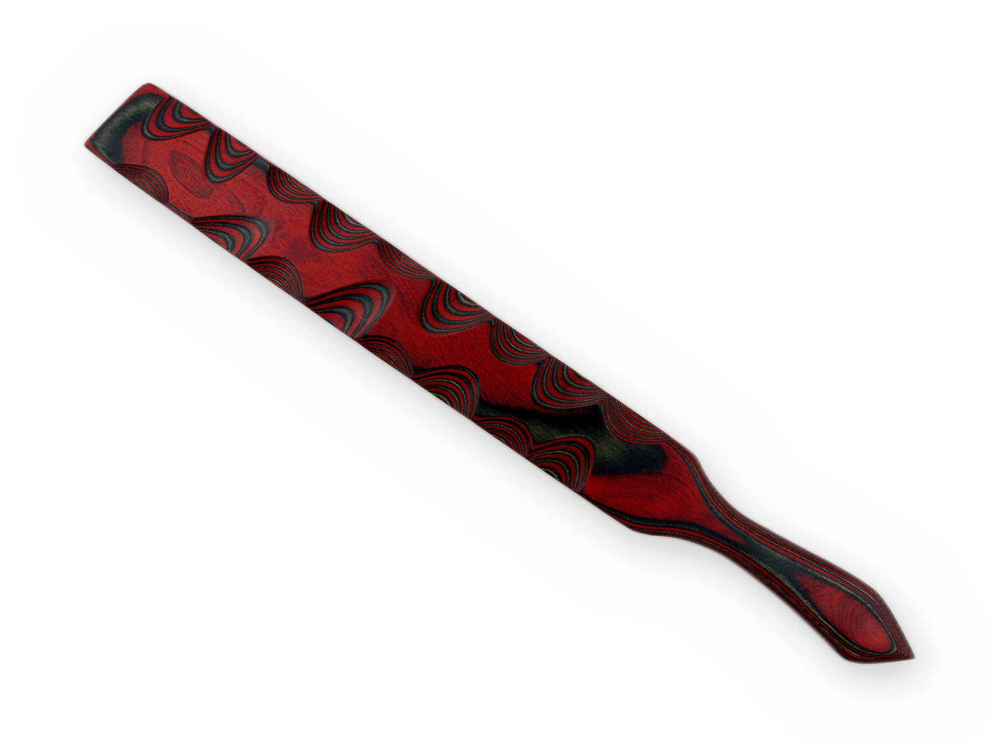 Rot-schwarzes SM-Paddle mit seitlichem Wellenschliff von oben