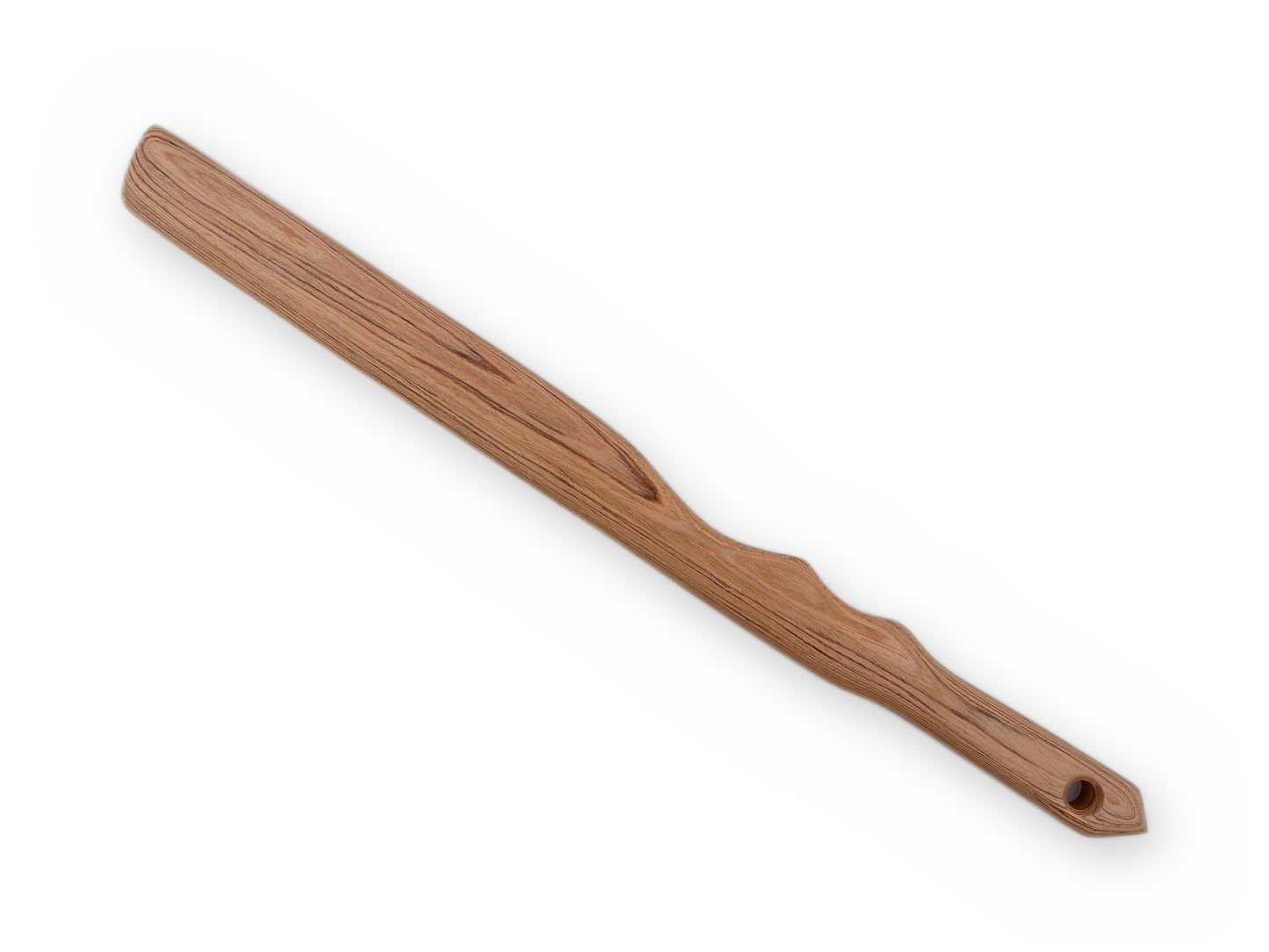 Leichtes Spanking Paddle aus rötlichem Rosenholz mit gewölbter Schlagseite