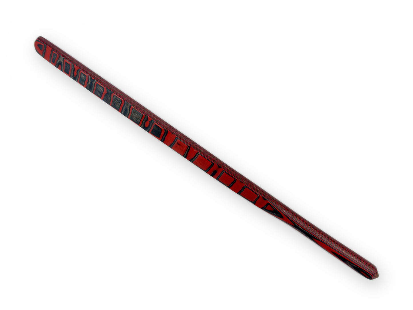 Massiver Stock in Rot und Schwarz