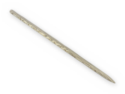 Massiver Stock in hellem Vanille Beige mit dunkelbraunen Wirbeln